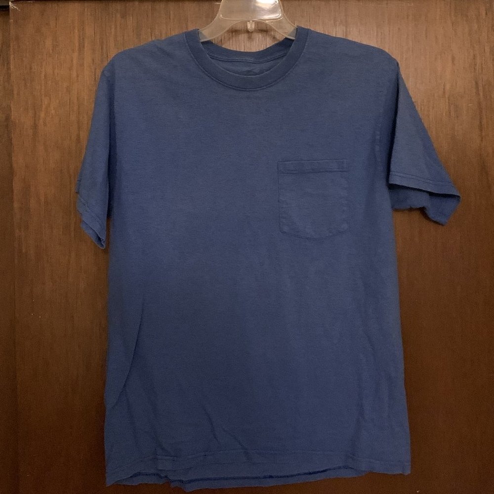 Vintage Fruit of the Loom Blue Front Pocket Tee